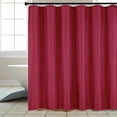 thumbnail image 2 of Biscaynebay Quality Fabric Shower Curtain Liners 72 Inch by 72 Inch, Burgundy Water Resistant Bathroom Curtains Rust Resistant Grommets & Weighted Bottom Hem Machine Washable, 2 of 8