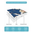 thumbnail image 5 of Quilts Twin Size Bedding Set, Japanese Style Lightweight Quilted Comforter, Blue Rustic Botanical Blossom Peony Birds Soft Reversible Bedspread Coverlet with Pillow Covers for All Season, 68" x 86", 5 of 7