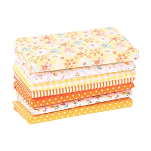 Clearance! FNGZ Diy Knitting Diy, Woolen Needle, Cotton Cloth Small Floral Fabric 50*50Cm Yellow, Cotton Cloth Small Floral Fabric 50*50Cm