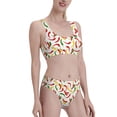 thumbnail image 4 of High Waisted Bikini Sets For Women, Bell Pepper Colorful Swimsuits Tummy Control, Two Pieces Bathing Suit, 4 of 8