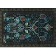 thumbnail image 1 of Ahgly Company Indoor Rectangle Persian Light Blue Traditional Area Rugs, 2' x 5', 1 of 4