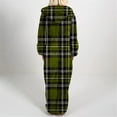 thumbnail image 3 of Women Onesie Pajama Sets Hooded Zipper Graphic Printed Plush Jumpsuit Soft Winter Warm Rompe Sleepwear Pjs Set (XL, Army Green), 3 of 5