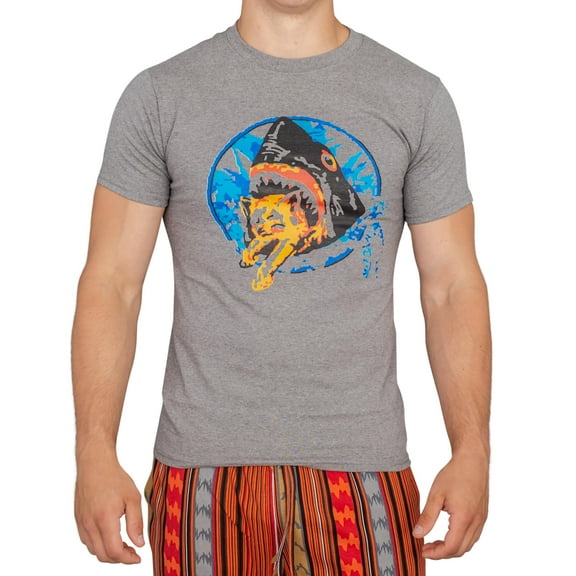 Pineapple Express Saul Silver Shark Eating Kitten T-Shirt Gray Funny Movie Tee