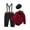 Wine Red, variant on ZOEREA Baby Boy Suit 0-24M Gentleman Outfit Clothes Set Infant Long Sleeve Dress Shirt+Suspender Pants+Bowtie+Beret Hat
