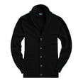 thumbnail image 5 of Matchstick Men's V-Neck Shawl Collar Button-up Cardigan Cotton Knitted Sweater with Pockets, 5 of 9