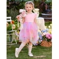 thumbnail image 4 of Oudiya Toddler Tutu Dress Little Girls Irregular Tulle Princess Birthday Party Formal Dresses, 4-8Y, 4 of 7