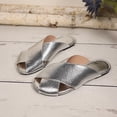 thumbnail image 4 of Samdudou Fashion Sandals for Women Metallic Snake Print Criss Cross Straps Open Toe Slip On Flats Chic Dressy Slides Daily Walking Shoes Evening Wear for Ladies, 4 of 9