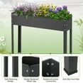 thumbnail image 4 of Resenkos Raised Planter Boxes, Large Space Elevated Flower Beds,Metal Raised Garden Bed with Legs and Drainage Hole for Vegetable Flower-40 x 11 x 31.5 inches, 4 of 9