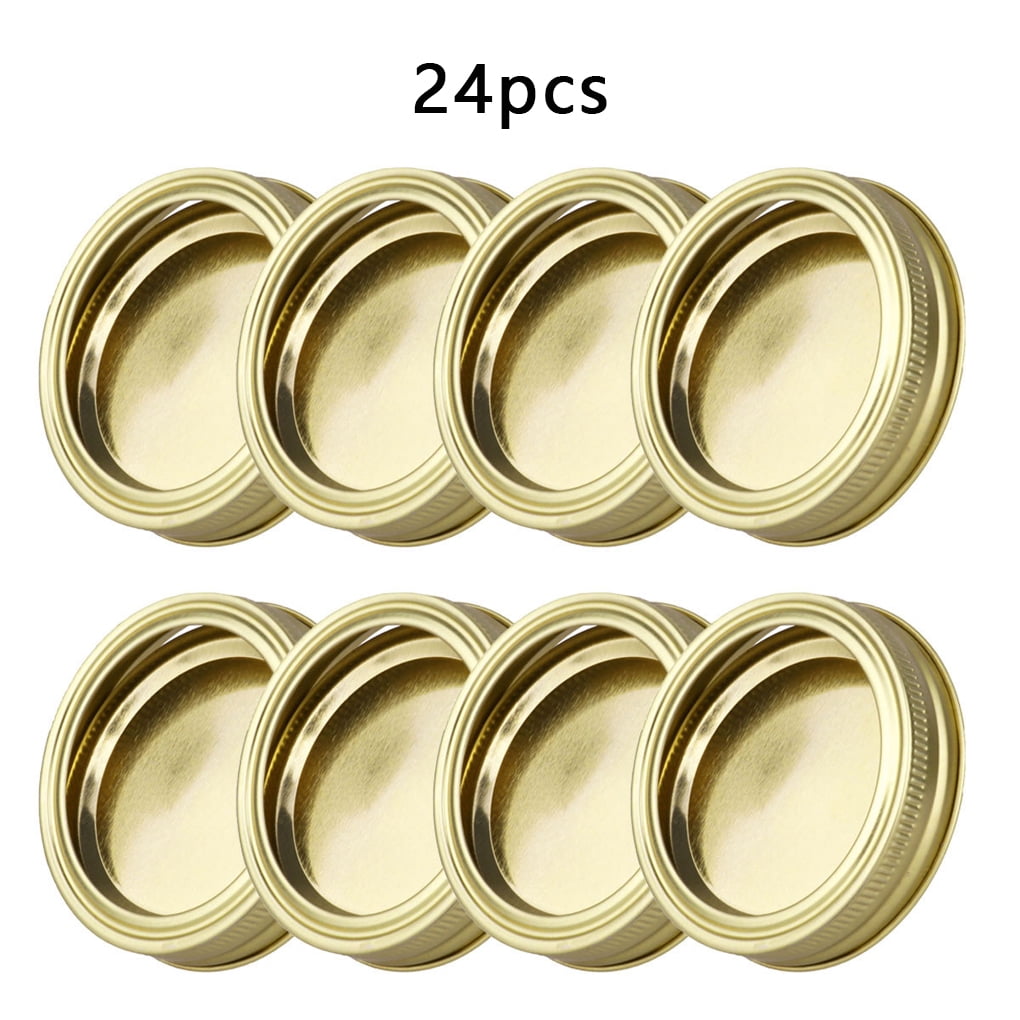 Cusimax 24Pcs 86mm SplitType Wide Mouth Sealing Jars Lids Canning Caps