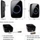 thumbnail image 4 of Wireless Doorbell, Fullhouse Waterproof Door Bell Kit, Distinguish Front And Rear Doors, Over 1000 Feet Range And 60 Chime, 5 Levels Volume And Led Fl, 4 of 5
