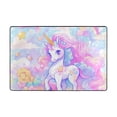 thumbnail image 3 of Area Floor Mats Unicorn with Rainbow Large Nursery Rugs Non-Slip Living Room Carpets Bedroom Doormat for Dinning Decor 36" x 24", 3 of 7