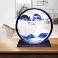thumbnail image 4 of GUOOL Tableau de Sable en Mouvement Rond en Verre 3D Affichage en Mouvement Bleu 7 Pouces, 4 of 9