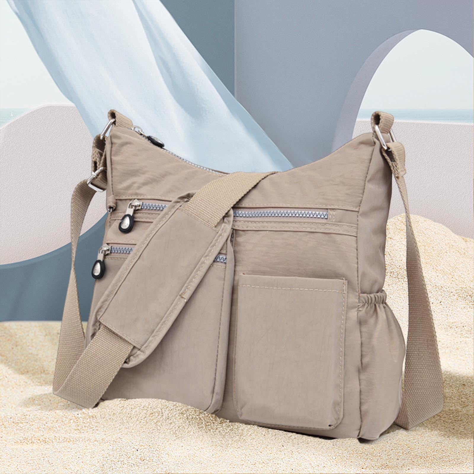 WNFJR Crossbody Purses for Women Shoulder Handbags Lightweight Waterproof Nylon Travel Bag Ladies Pocketbooks
