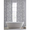 thumbnail image 5 of Paisley Sheer Curtains 84 Inch Length 2 Panels Set Window Treatments, Vintage Mediterranean Abstract Texture Gray Blue Rod Pocket Semi Curtains for Living Room/Bedroom/Kitchen Décor, 104"W x 84"L, 5 of 7