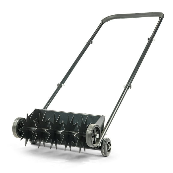 Ktaxon 19" Heavy Duty Star Spike Aerator with Weight Tray & U-Handle for Lawn & Garden Black
