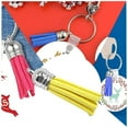 thumbnail image 3 of facefd 28 Pieces Keychain Charms Creative Delicate Keyring Pendant Tassels Simple Handbag Decor Tassel Craft Decoration DIY Accessory Lemon yellow, 3 of 4