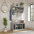 thumbnail image 7 of Woodland 40W Shoe Bench w/ Shelves and Coat Rack in Gray - Engineered Wood, 7 of 7