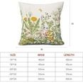 thumbnail image 6 of Spring Summer Pillow Covers 18X18 Inch Sage Green Leaves Plant Couch Pillow Cases Yellow Butterfly Floral Throw Pillows Set of 2 Farmhouse Home Decor for Room Bedroom Outdoor Porch Patio Cushion, 6 of 6