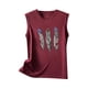 thumbnail image 4 of Moda mujer Casual sin mangas impreso señoras sudaderas Tops camisa chaleco fino Fridja qr2096, 4 of 6