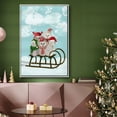 thumbnail image 6 of Christmas Christmas Owl Sled - Framed Gallery Wrapped Holiday Canvas - 27 x 41 - White Frame, 6 of 8