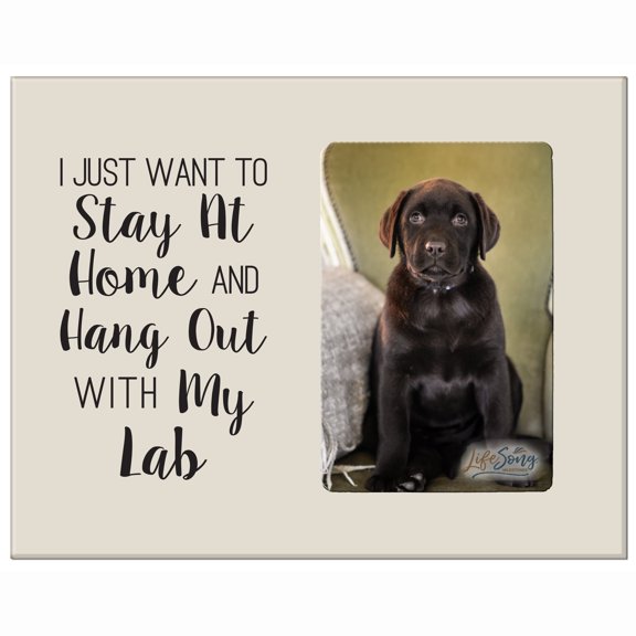 Printed Labrador Retriever Photo Frames - Stay Home