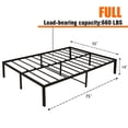 thumbnail image 4 of Aukfa Platform Metal Full Size Bed Frame, 14 Inch, Heavy Duty, Noise Free, Black, 4 of 7