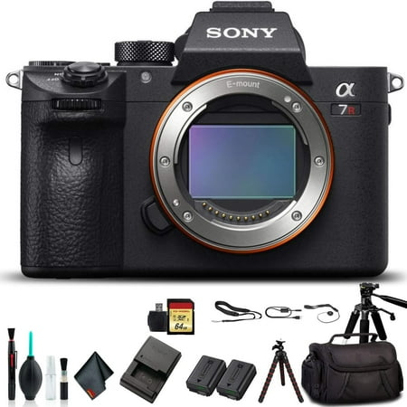 Sony Alpha a7R III Mirrorless Camera 42.4MP Full-Frame Bundle with Tripod Bag and 64GB Card (International Model)