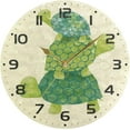 thumbnail image 5 of SKYSONIC Green Sea Turtles Wall Clock 10 Inch Silent Non Ticking Round Clock Oil Painting Clock Easy to Read Clock for Living Room Bedroom Bathroom Home Decor, 5 of 7
