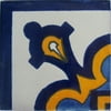 4.2x4.2 Milan Corner Talavera Mexican Tile, Set of 9 pcs