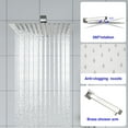 thumbnail image 4 of Logmey 10 inch Rainfall Shower Head and Handheld Shower Head with Sliding Bar,Brushed Nickel, 4 of 10