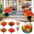 16 Bunches Fall Artificial Flowers, Fake Plants for Outdoors, Outdoor