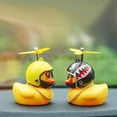 thumbnail image 6 of TINKER Rubber Duck Toy Car Ornaments Yellow Duck Car Dashboard Decorations with Propeller Helmet, 6 of 7