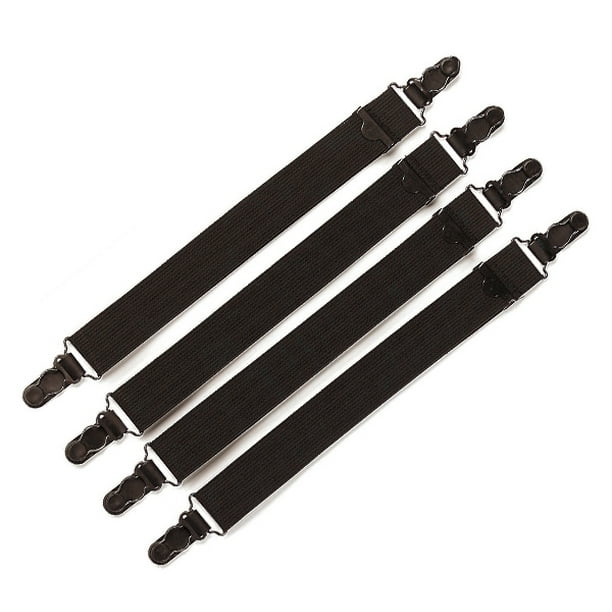 Rothco Black 4 Pack Military Military Garter Shirt Stays 7197