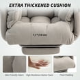 thumbnail image 4 of Ergonomic High Back Executive Office Chair with Retractable Footrest, Reclining Swivel Desk Chair in Soft Grey Flannel, Space-Saving Foldable Design for Home Office or Study, 4 of 7