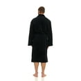 thumbnail image 5 of North 15 Mens Plush Soft Cozy Fleece Bathrobe - Black -One size, 5 of 5