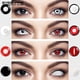 thumbnail image 2 of EYESHARE 2 pzs lentes de contacto coloridos para ojos halloween cosplay cosméticos Gao Jiahui unisex, 2 of 2