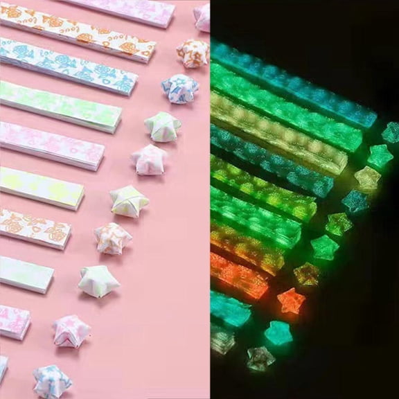 210 Sheets Luminous Origami Stars Paper 10 Colors Strips Decor Lucky Folding Star Craft Arts Paper Paper F5X7 Craft Supplies