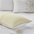 thumbnail image 2 of JERFIT 6-Piece Reversible Embroidered Leaf Quilt Bedding Set with Pillows, Yellow & White, King/Cal-King, 100% Cotton Filling, 2 of 10