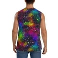 thumbnail image 4 of Bingfone Bright Universe Pattern Men's Tank Tops Workout Sleeveless Tee Shirts Running Beach Tanks for Men-X-Large, 4 of 8