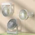thumbnail image 4 of sweethay Ventilador recargable de Ventiladores de verano de gran angular de 270 ° Fuerte y potente 7 hojas Refrigeración por aire Hogar Electrodomésticos Blanco, 4 of 6