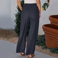 thumbnail image 4 of Diufon Womens Wide Leg Pants High Waisted Elastic Casual Loose Pant Lightweight Denim-like Trousers with Pockets, 4 of 9