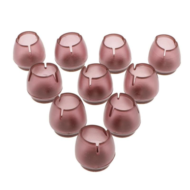 30x Fit 17-21mm Clear Silicone Chair Leg Caps Furniture Feet Protectors 