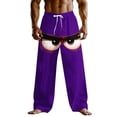 thumbnail image 3 of BRGZLK Men's Baggy Pant Funny Meme Elastic Waist Drawstring Beach Pants with Pocket Novelty Graphic Vacation Wide Leg Trouser, 3 of 3