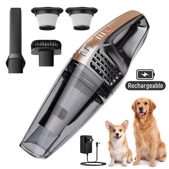 DAIVOS Cordless Handheld Vacuum, 18000Pa Portable Car Vacuums Cleaner with Rechargeable Battery, Strong Suction, with 2 Filters, 2 Power Modes, for Home, Office, Pet