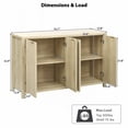 thumbnail image 2 of Sideboard Featuring Gold Handles & Large Interior Storage|55.12"W x 15.75"D x 32.87"H, 2 of 26