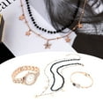 thumbnail image 4 of Mira el Regalo de Joyas, Juego de Joyería de Reloj Duradero Hipoalergenic 2 Colores Disponibles Elegante para Accesorio de Tela Para Amantes Novias Para Mujeres Niñas Párrica, 4 of 7