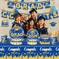 thumbnail image 3 of 2026 Graduation Party Decorations, Congrats Grad Blue Gold Full Tableware Kit for Graduation Celebration (L), 3 of 5