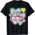 thumbnail image 2 of 100% Cotton Unisex Jesus Loves You Valentine Christian Conversation Heart Retro T-Shirt, 2 of 5