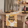 thumbnail image 3 of Spring Honey Bee Cotton Linen Table Runner for Dining Kitchen, Watercolor Bee Farmhouse Wedding Outdoor Party Tablerunners Decoration, Dresser Scarf Coffee Tablecloth Runners 13x72 Inches, 3 of 9