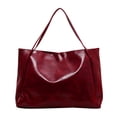 thumbnail image 1 of Bolso Hobo Elegante para Mujer Bolso Informal Gran Capacidad Bolso Tipo Cubo Suave (rojo), 1 of 9
